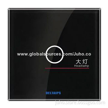 1-gang Smart Light Touch Switch, Crystal Glass Panel with LED Indicator